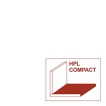 Столешница HPL Compact 4050*600*12мм + плинтус 11027 GR