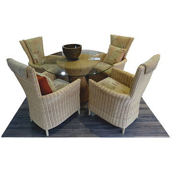 Обеденная группа Bari (стол+4 стула),ротанг